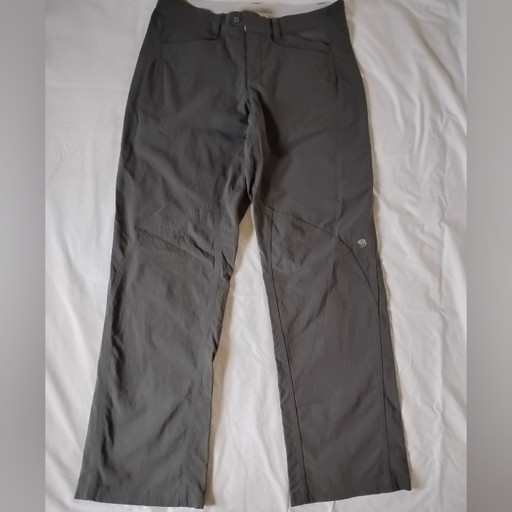 REI Mountain Hardwear Pants Women Hiking Grey 8 Climbing Walking Tough Outdoor